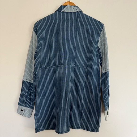 NWT Free People X Sandrine Rose Patchwork Striped oversized shirt Size:XS - Picture 2 of 4